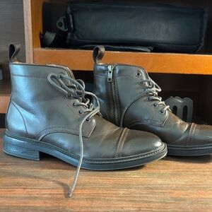 H&M Dark Brown Zip-up Ankle Boots